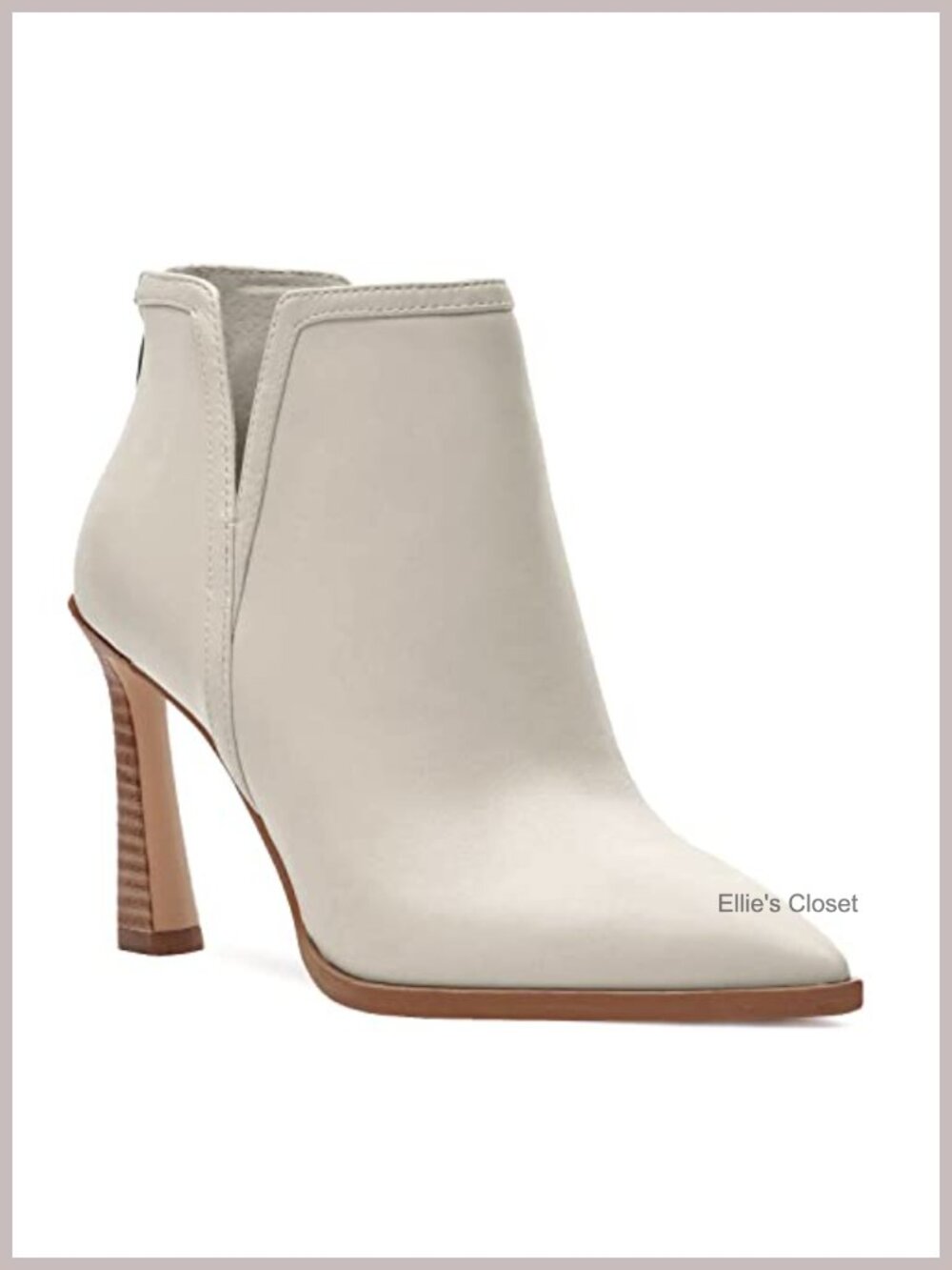 Womens Pointed Toe Ankle Booties Cutout Heeled Faux Suede Boots